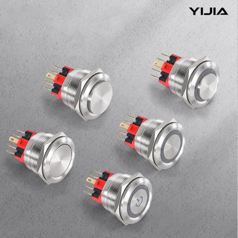 16 mm 2no drukknopschakelaar